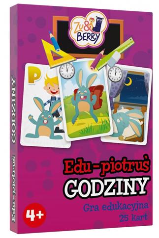 Karty Edu Piotruś - Godziny TREFLKarty Edu Piotruś