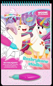 Rozbrykane stadko. Moje Jednorożce. Wodne kolorowanie