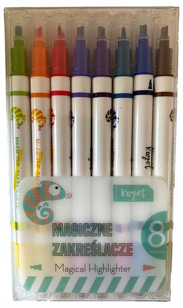 MAGICZNE ZAKREŚLACZE MAZAKI PISAKI FLAMASTRY 8 SZT