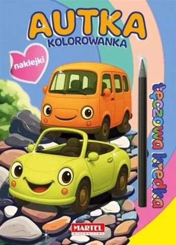 KOLOROWANKA Z KREDKĄ AUTKA