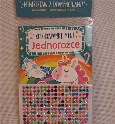 kolorowanki mini z diamencikami jedorozce