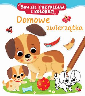 DOMOWE ZWIERZĄTKA. BAW SIĘ, PRZYKLEJAJ I KOLORUJ!