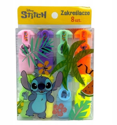 ZAKREŚLACZE 8 SZTUK STITCH MAJEWSKI
