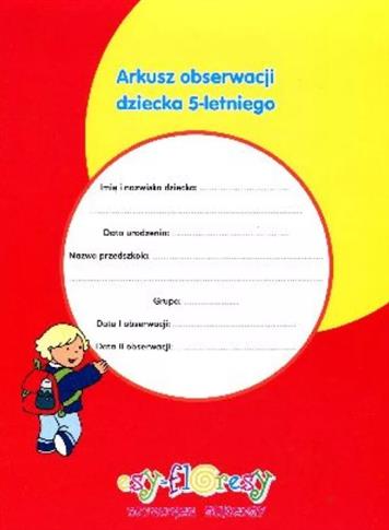 ARKUSZ OBSERWACJI DZIECKA 5-LETNIEGO