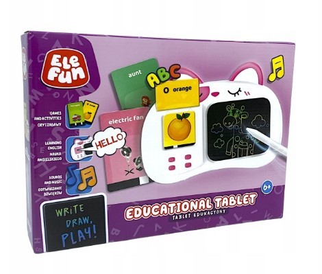 ELEFUN TABLET EDUKACYJNY DLA DZIECI BIAŁY