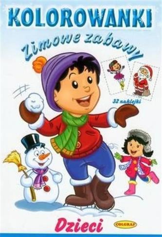 Kolorowanki Zimowe zabawy – Dzieci