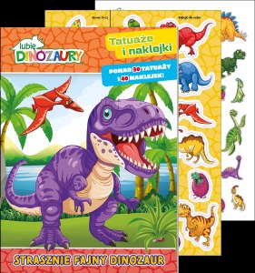 Strasznie fajny dinozaur. Lubię Dinozaury. Tatuaże i naklejki