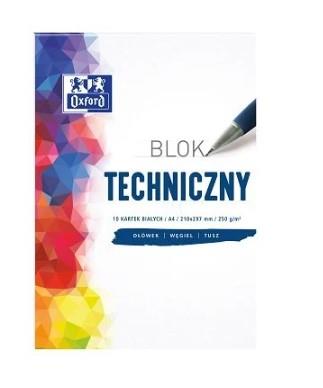 OXFORD, BLOK TECHNICZNY BIAŁY A4