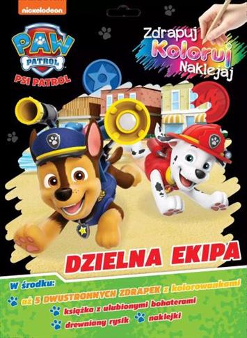 PSI PATROL. ZDRAPUJ, KOLORUJ, NAKLEJAJ. DZIELNA