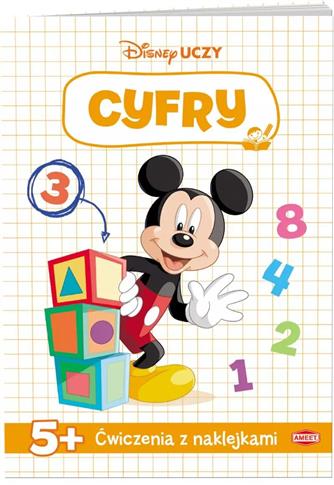 Disney uczy Miki Ćwiczenia z naklejkami cyfry UDN-