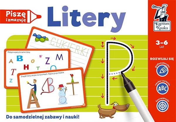 Piszę i zmazuję. Litery. 3-6 lat