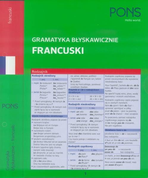 GRAMATYKA BŁYSKAWICZNIE. FRANCUSKI