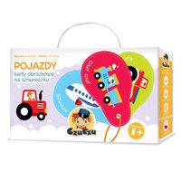 POJAZDY KARTY OBRAZKOWE NA SZNURECZKU CZUCZU