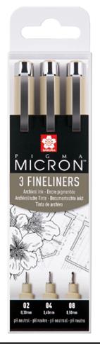 SAKURA PIGMA MICRON set 3 sztuki