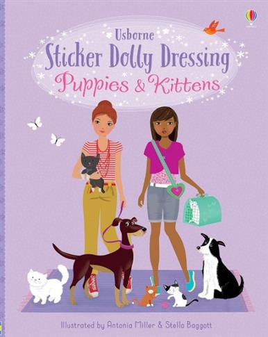 Sticker Dolly Dressing Puppies and Kittens