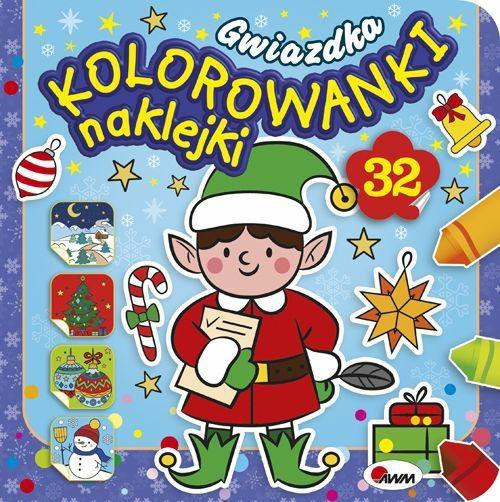 GWIAZDKA KOLOROWANKI NAKLEJKI