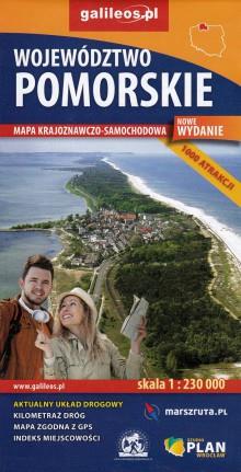 WOJEWÓDZTWO POMORSKIE. MAPA KRAJOZNAWCZO-SAMOCHODO