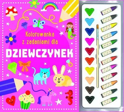 KOLOROWANKA Z ZADANIAMI DLA DZIEWCZYNEK