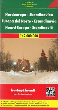 SKANDYNAWIA EUROPA PÓŁNOCNA MAPA 1:2 000 000