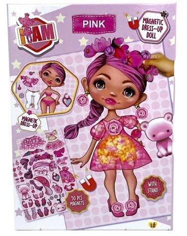I AM PINK LALKA + MAGNETYCZNE UBRANKA 50EL.