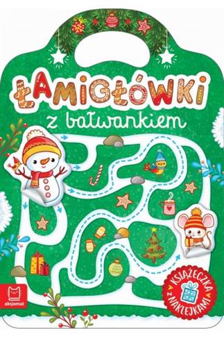 Łamigłówki z bałwankiem. Książeczka z naklejkami