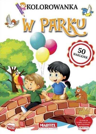 KOLOROWANKA Z NAKLEJKAMI. W PARKU