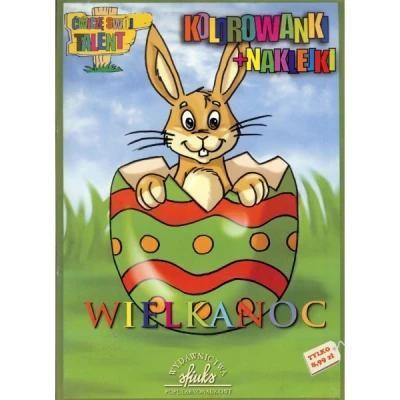 Kolorowanki wielkanocne z naklejkami. Wielkanoc