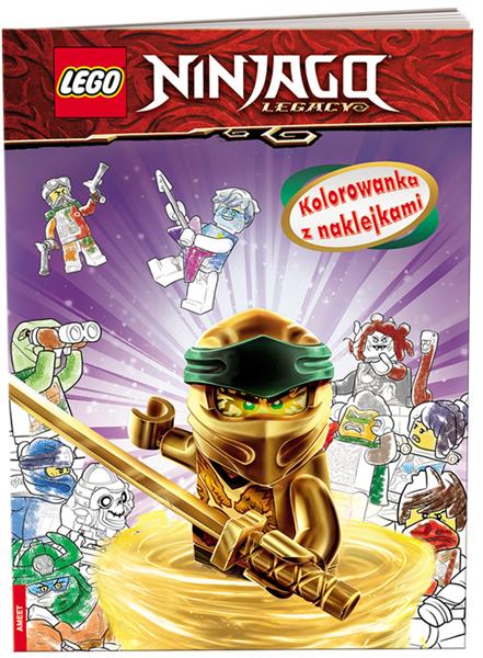 NINJAGO KOLOROWANKA NZ NAKLEJKAMI