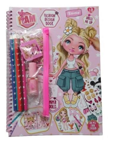 KREATYWNY ZESTAW FASHION DESIGN BOOK SZKICOWNIK