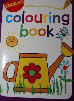 Colouring book stickers.