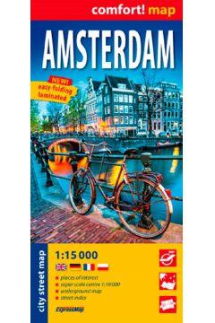 AMSTERDAM; LAMINOWANY PLAN MIASTA 1:15 000