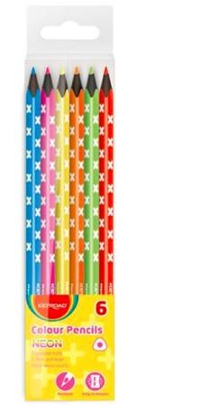 KREDKI KEYROAD OŁÓWKOWE TRÓJKĄTNE CZARNE DREWNO NE