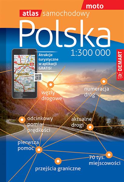 ATLAS SAMOCHODOWY POLSKI, 1: 300 000