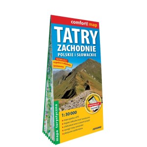 Tatry Zachodnie Słowackie i Polskie mapa turystyczna 1:30 000 laminat 2024