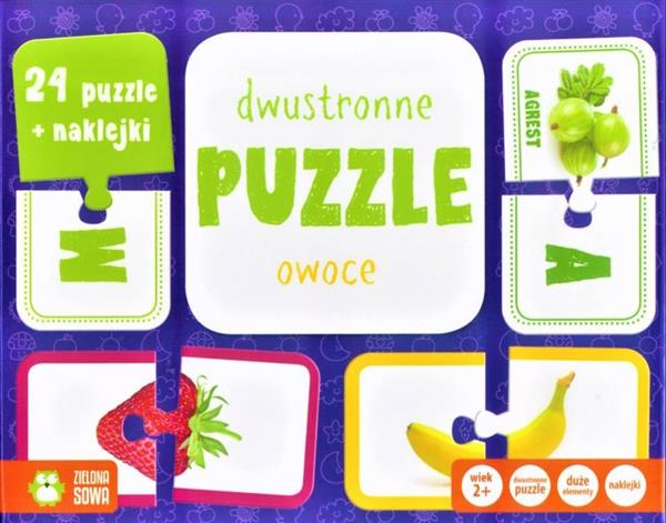 ROSNĘ I POZNAJĘ. DWUSTRONNE PUZZLE. OWOC
