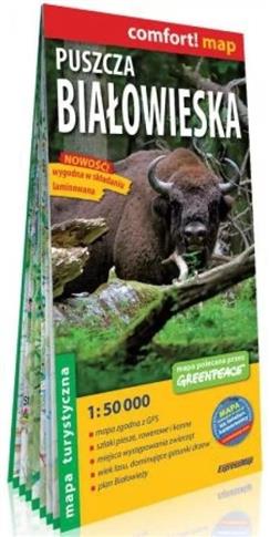 Puszcza Białowieska; laminowana mapa turystyczna 1