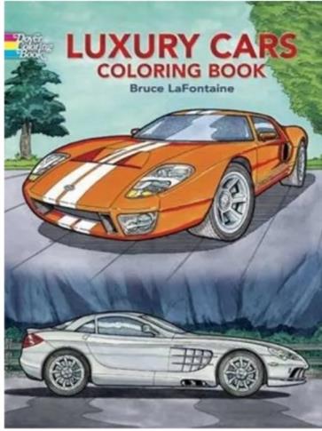 Luxury Cars Coloring Book