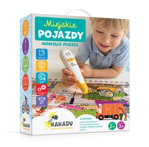 Miejskie pojazdy. Mówiące puzzle interaktywne. Kakadu