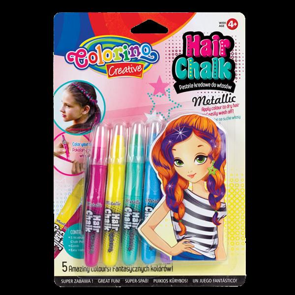 COLORINO KIDS. PASTELE KREDOWE METALIC DO WŁOSÓW