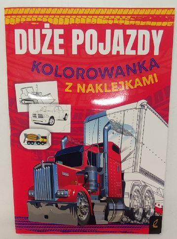 duże pojazdykolorowanka z naklejkami