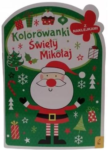 Kolorowanka z wykrojnikiem Święty Mikołaj