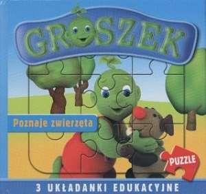 Groszek poznaje zwierzęta. 3 układanki edukacyjne