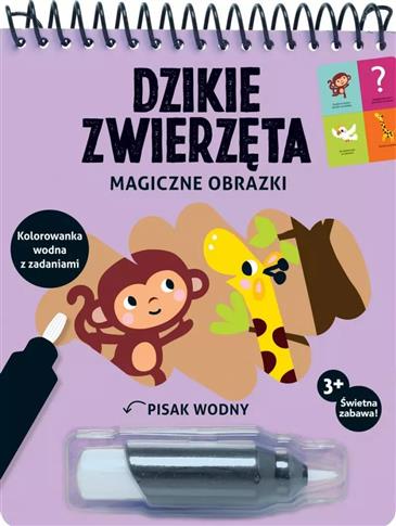 Magiczne obrazki. Dzikie zwierzęta. Kolorowanka wo