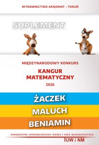 Matematyka z wesołym kangurem Suplement 2026 Żaczek Maluch Beniamin