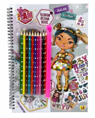 I AM FASHION DESIGN BOOK JULIA & GLITTER SZKICOWNI