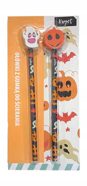 OŁÓWKI Z GUMKĄ 2SZT HB HALLOWEEN