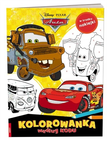 DISNEY PIXAR AUTA KOLOROWANKA WEDŁUG KODU KKO-9108