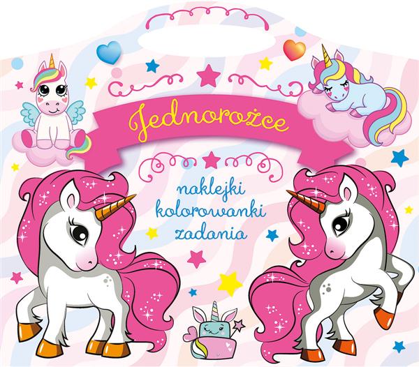JEDNOROŻCE NAKLEJKI KOLOROWANKI ZADANIA