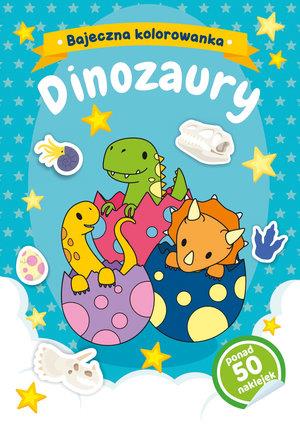 DINOZAURY. BAJECZNA KOLOROWANKA