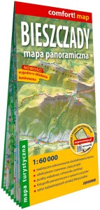 Bieszczady Mapa panoramiczna laminowana mapa turystyczna 1:60 000